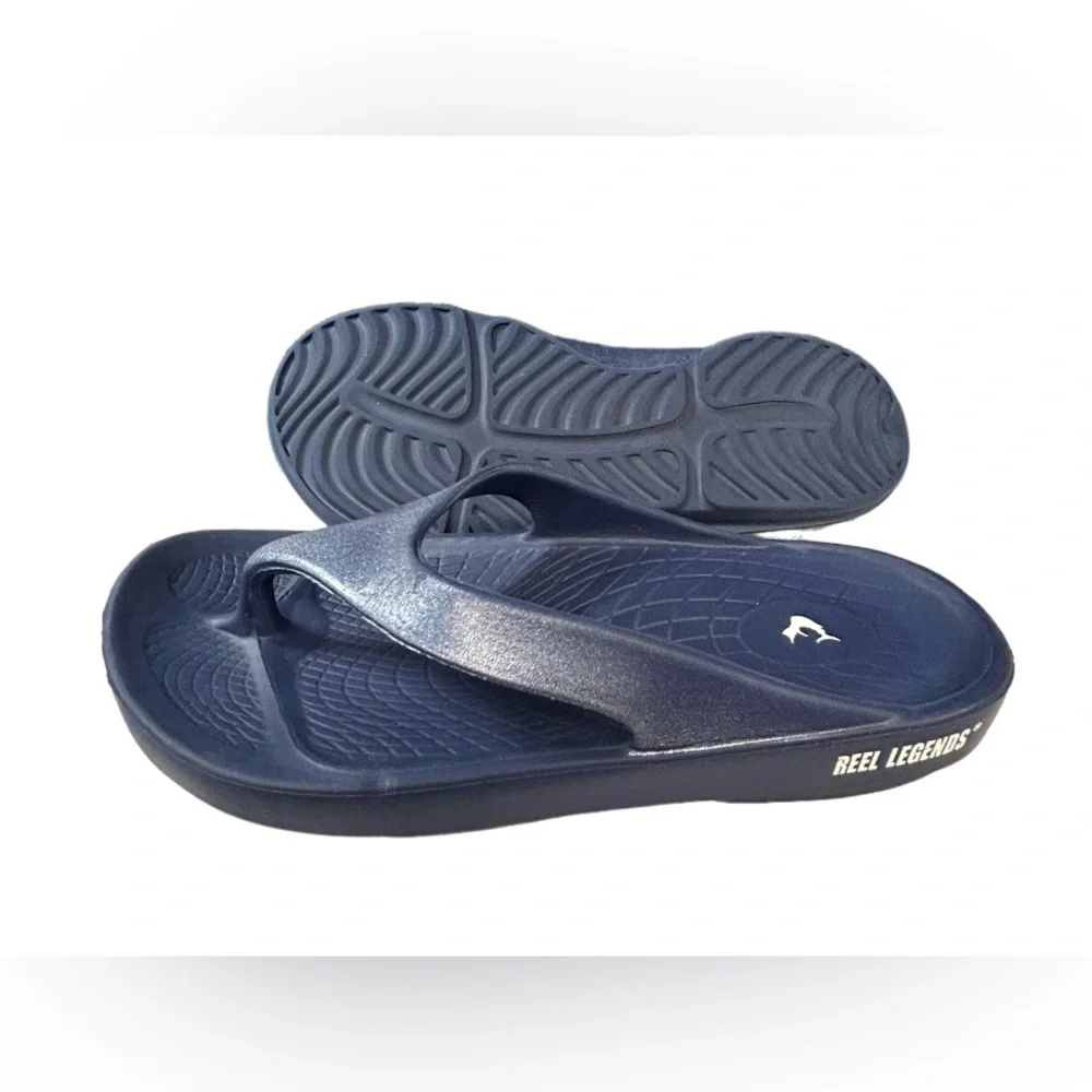🐟 REEL LEGENDS! LIKE NEW SLIDE! NAVY UNISEX!! STRONG, DURABLE, COMFY! - Picture 15 of 15